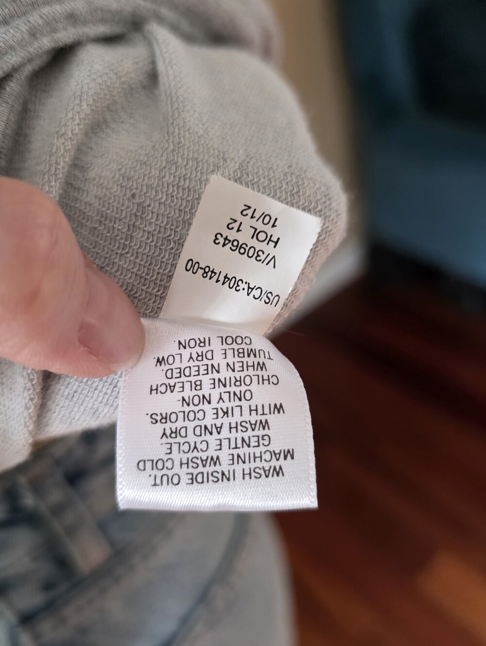 Modal Cotton Snap Front Jacket Gray Mock Neck Drawstring XS Banana Republic - Picture 9 of 9